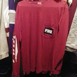 VS PINK Long Sleeve Campus T (NWOT) L